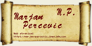 Marjan Perčević vizit kartica